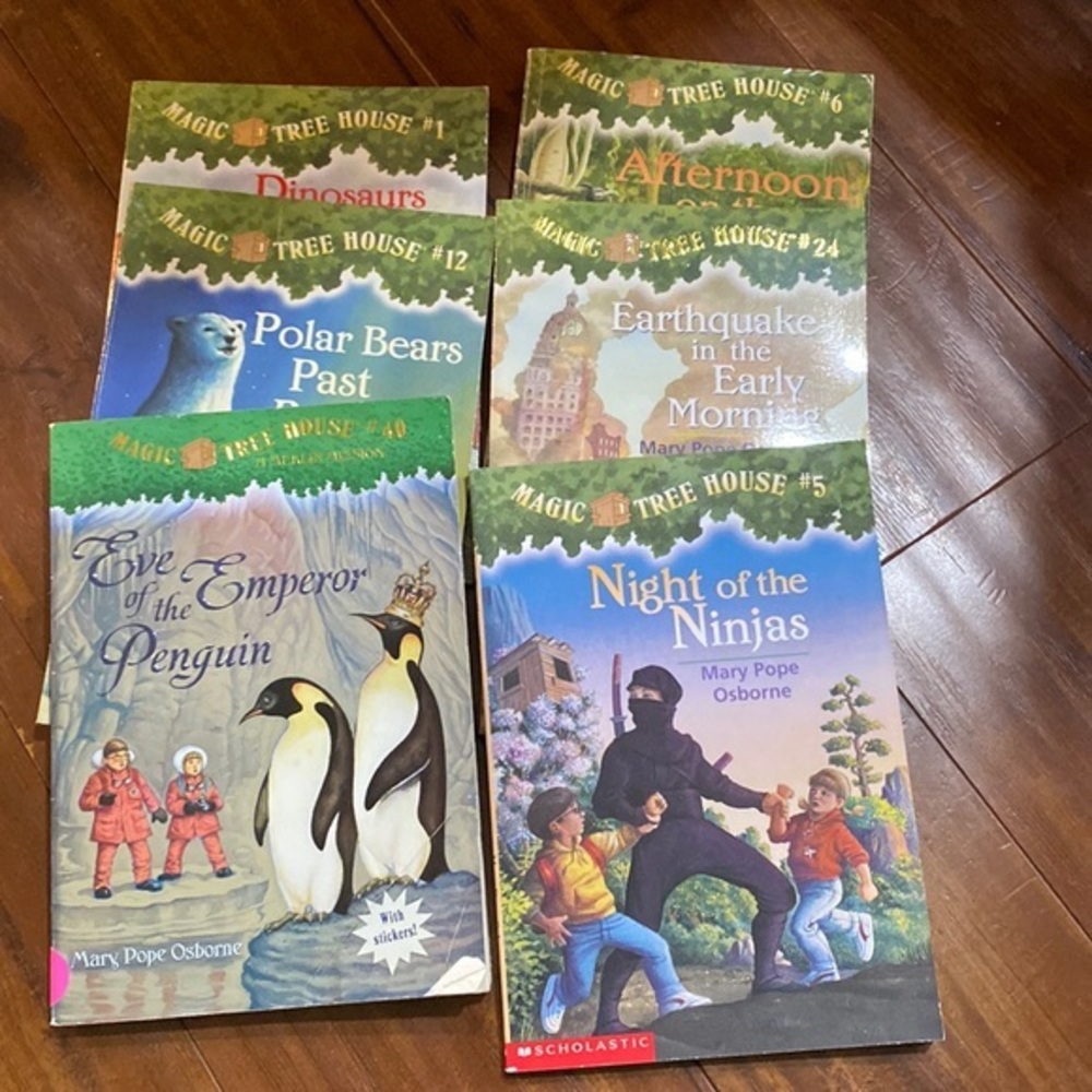 Lot of 6 Magic Tree‎ house chapter books #s 1, 5, 6, 12, 24 & 40